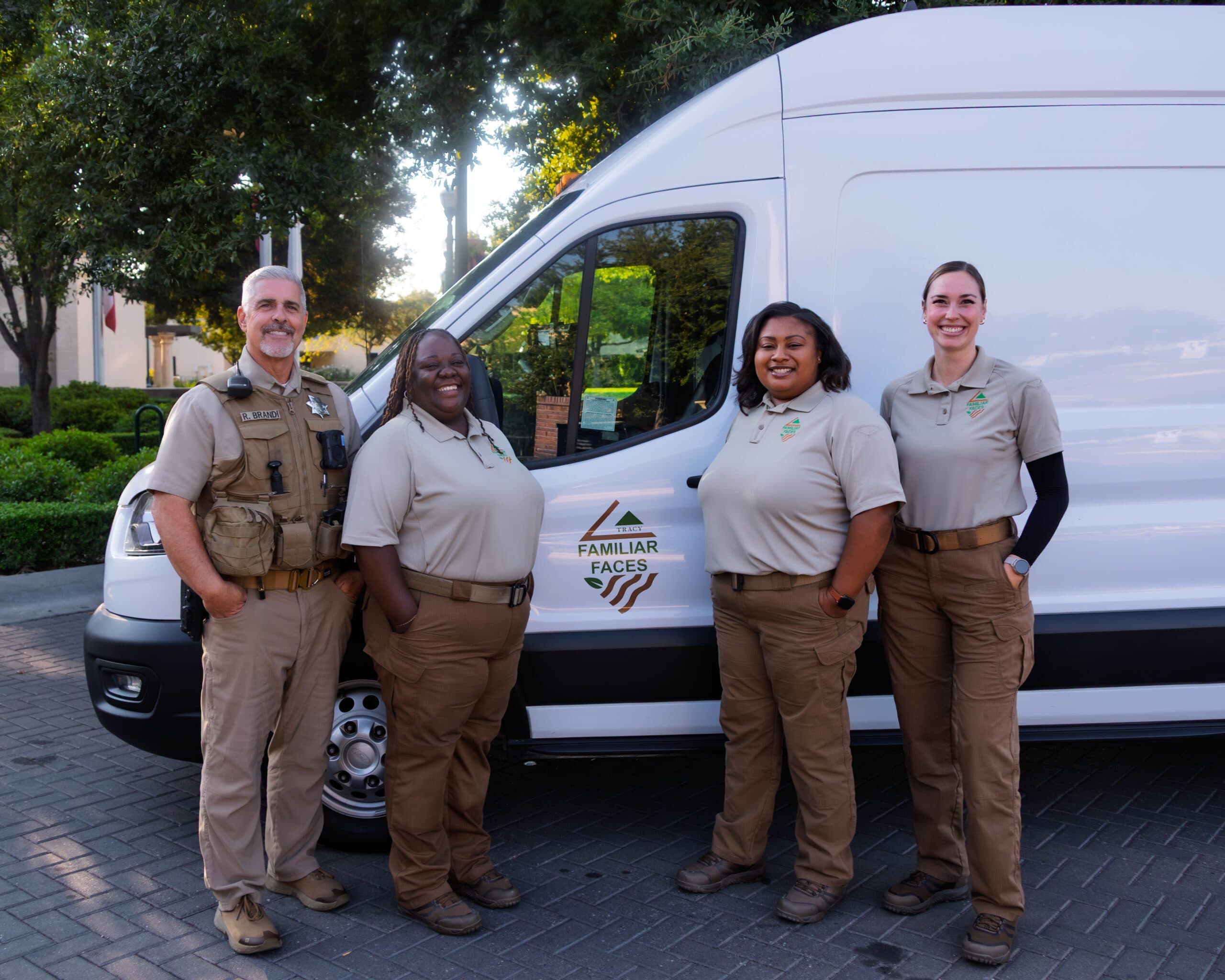 Tracy's Familiar Faces Program Team Poses for a Photo// Photograph from Tracy PD website